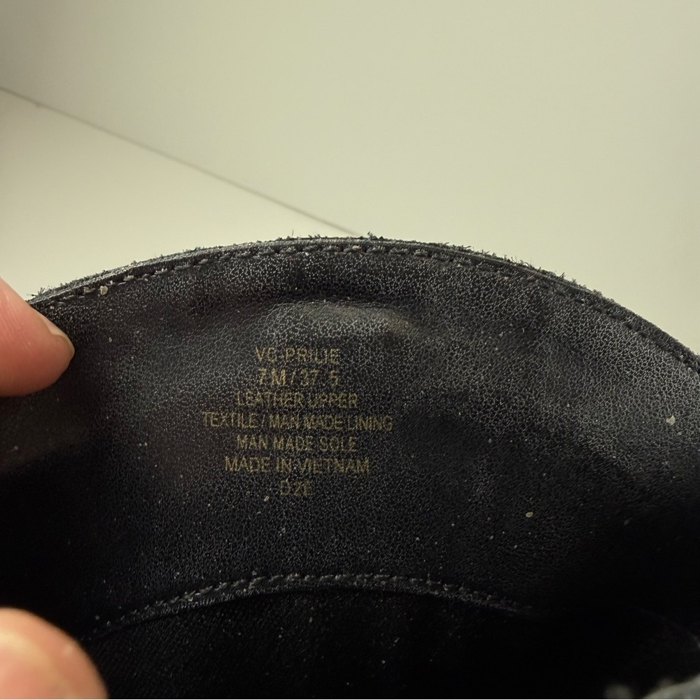 Vince Camuto Prilie Croc Boots Womens 7M Black Leather Heeled NEW - Picture 11 of 16